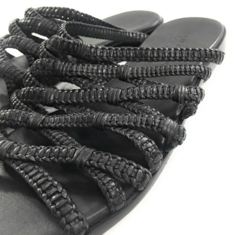 (SOLD) Cole Haan Black Strappy Slip On Sandals - Picture 3 of 7